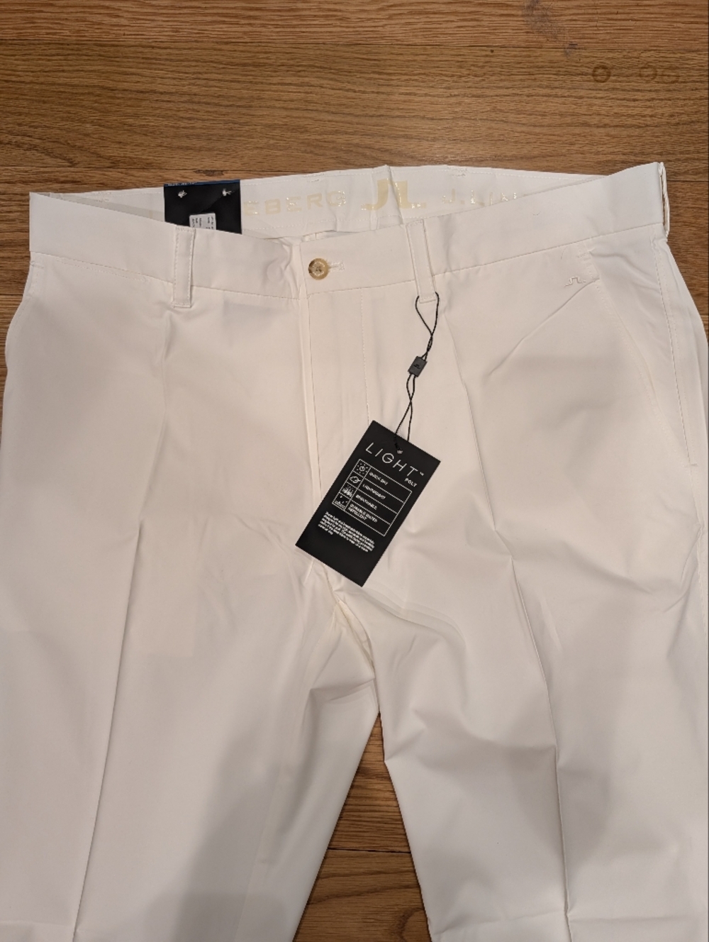 J. Lindeberg Elof Golf Pants 36x32 White LIGHT Poly Tight Fit NWT - Picture 5 of 6